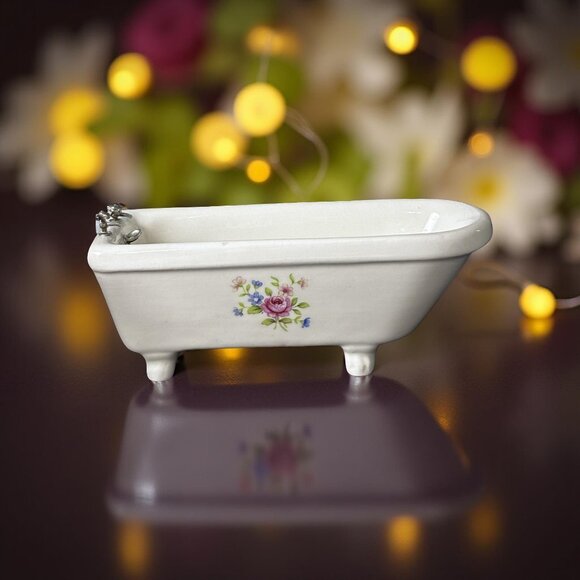 Vintage Porcelain Miniature Bathroom Set 1950s–70s Vanity Display Miniatures - Picture 5 of 9